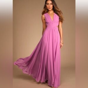 Elegant Lavender Evening Gown